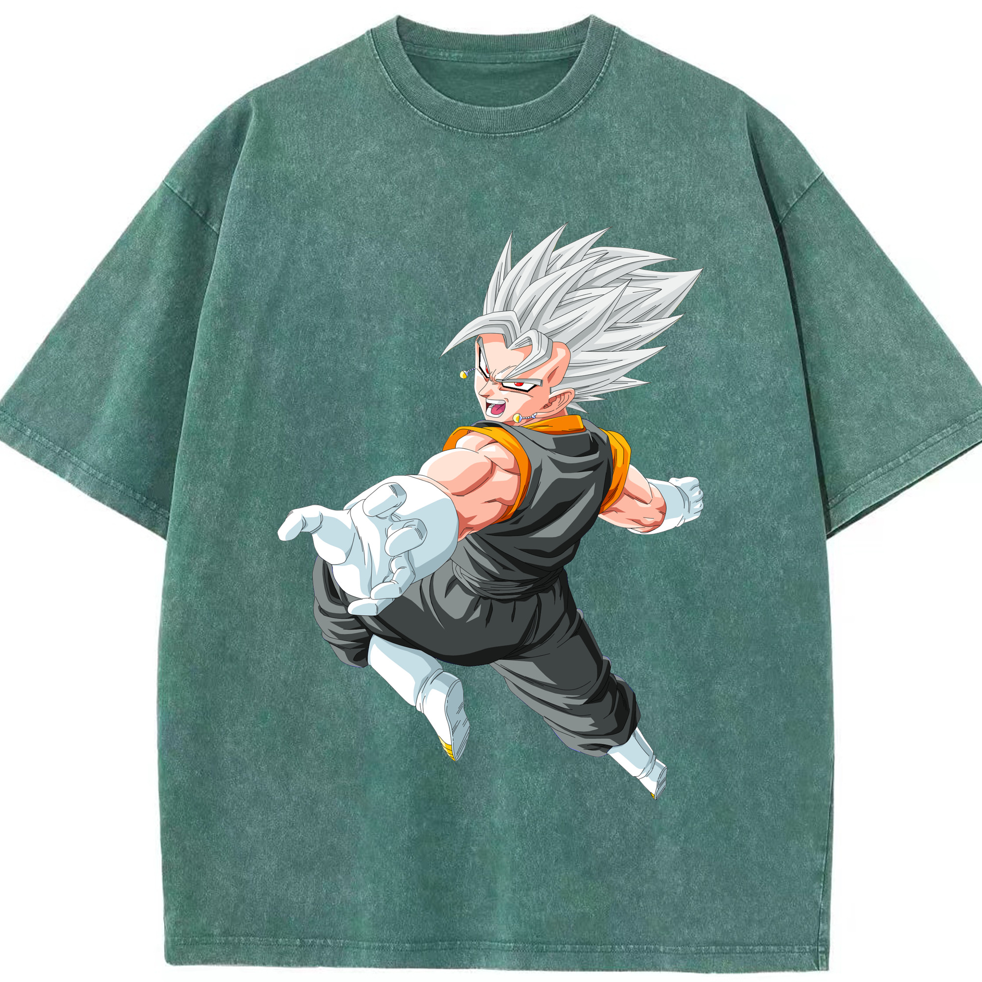 （画像用） ドラゴンボール ベジータ四世（Bejīta Yonsei）DRAGON BALL Vegeta IV 綿100% ヴィンテージ風 半袖Tシャツ（フロントプリント）
